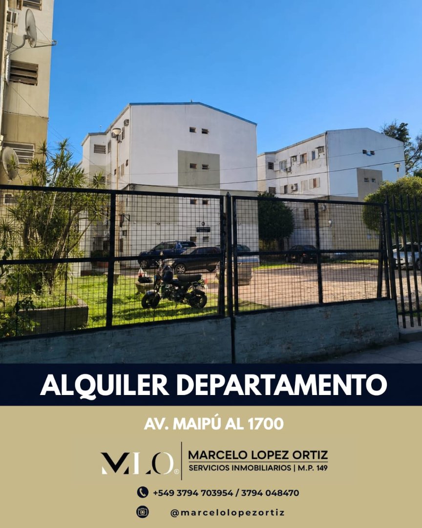 DEPARTAMENTO EN ALQUILER AV MAIPU 1700