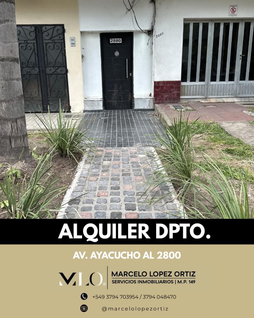 ALQUILER DEPARTAMENTO 3 DROMITORIOS AV. AYACUCHO 2800
