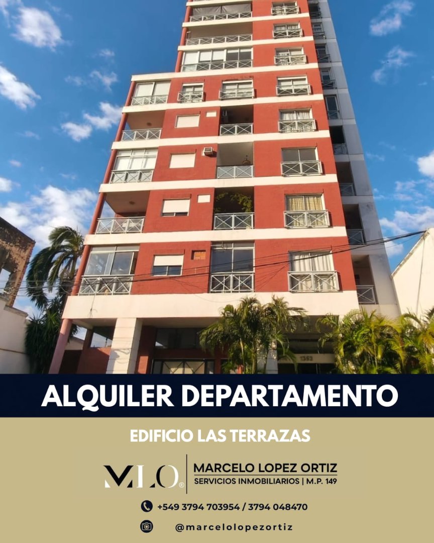 ALQUILER DEPARTAMENTO 1 DORMITORIO EDIFICIO LAS TERRAZAS