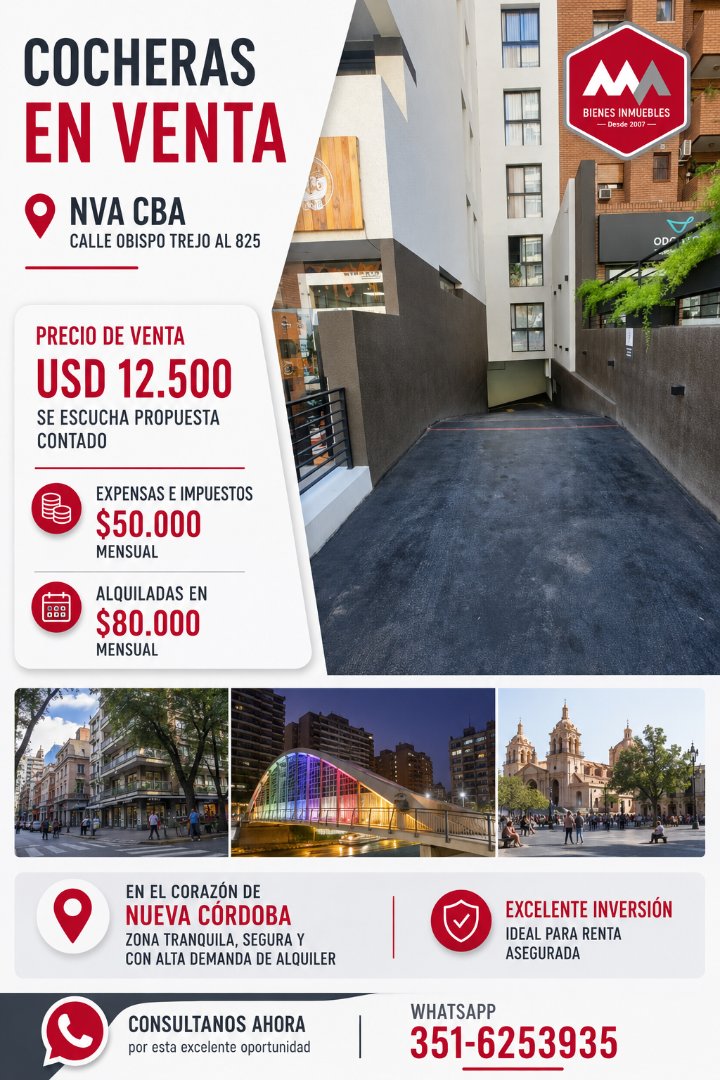 Cochera subterránea en Nva Cba